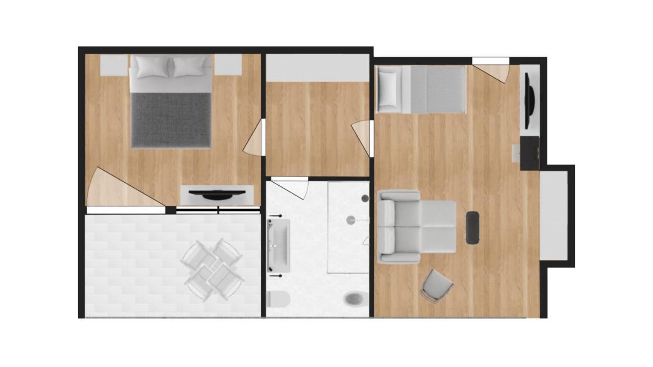 Suite Deluxe con 2 Camere da Letto e Vista Mare Laterale